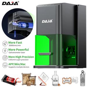 DAJA C1 울트라 레이저 조각기, 갈바노미터 기반, 더 빠른 파워, 미니, 스테인리스 스틸, 목재, 도장된 금속, 유리, 아크릴, 종이용