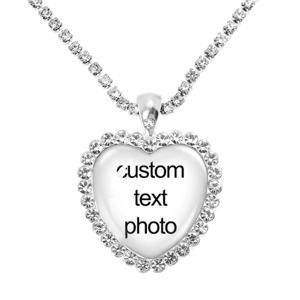 맞춤형 펜던트가 있는 개인 맞춤 목걸이, 복숭아 하트 목걸이, 유리 펜던트, 엄마 아빠 아기 맞춤 선물, 주얼리