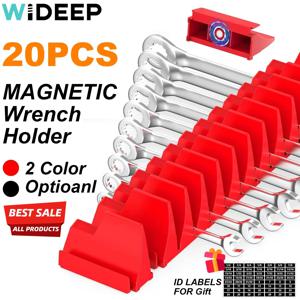 20개 렌치 프로 직립형 보관 정리함 렌치 자석 육각형 헤드 스타일 - 내구성 있는 플라스틱으로 제작된 모듈식 공구함 홀더