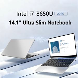 노트북 컴퓨터 윈도우 11 프로 인텔 i7-8650U 2025 게이밍 노트북 PC 32GB DDR4 1TB 2TB SSD 1920*1080 오피스 학습용 컴퓨터