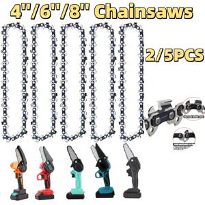 4/6/8 인치 미니 스틸 전기 톱 체인 전기 전기 톱 액세서리 가이드 플레이트 체인 교체 미니 전기 톱 액세서리