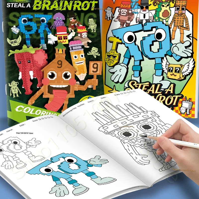 스틸 에이 브레인롯 컬러링 북 스케치북 학교 색상 그림 미술 용품 67 하우스 9 직업 드로잉 북 선물 세트 소녀 장난감