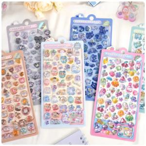 재미있는 달콤한 과일 아이스크림 애완동물 3D 입체 스티커 스크랩북 DIY 다이어리 장식 저널링 문구 귀여운 스티커