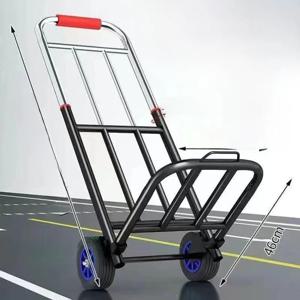 휴대용 손으로 당기는 쇼핑카트 로드킹 야채 구매용 카트 가정용 접이식 손잡이 스테인리스 스틸 철제 소재