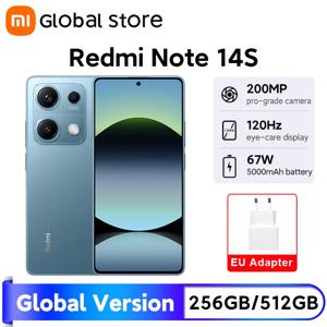 새로운 샤오미 레드미 노트 14S 스마트폰 글로벌 버전 128GB / 256GB ROM 120Hz 6.67인치 AMOLED 디스플레이 MTK Helio G99 5000mAh 200MP NFC