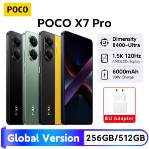 포코 X7 프로 5G 글로벌 버전 휴대폰, 6000mAh 90W 하이퍼차지 1.5K 120Hz 디스플레이, IP68 50MP 카메라 치수 8400 울트라 NFC