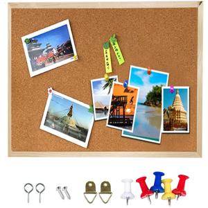 레트로 프레임 코르크 보드 발표 메시지 보드 사진 디스플레이 보드, 12x16 인치, 사무실 침실 학교 메모 메뉴 디스플레이