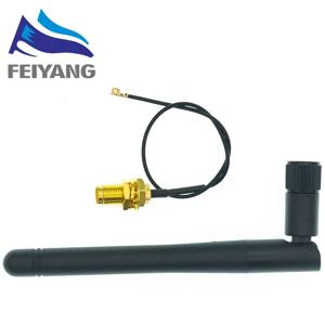 2.4GHz 3dBi WiFi 2.4g 안테나 RP-SMA 남성형 무선 공유기+ 17cm PCI U.FL IPX - RP SMA 남성형 피그테일 케이블 ESP8266 ESP32