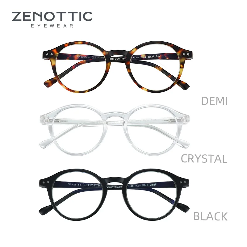 ZENOTTIC 안티 블루 라이트 차단 독서 안경 여성 남성 눈부심 방지 노안 컴퓨터 안경 디옵터 +0 ~ +4.0