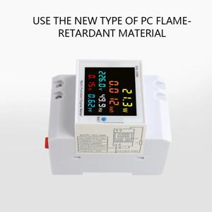 6IN1 DIN 레일 AC 모니터 110V 220V 380V 100A 전압 전류 역률 활성 KWH 전기 에너지 주파수 미터