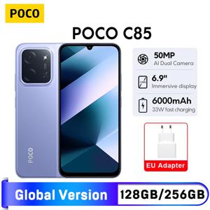 POCO C85 글로벌 버전 스마트폰 6.9인치 도트 드롭 디스플레이 6000mAh 배터리 50MP 카메라 33W 헬리오 G81-울트라 NFC