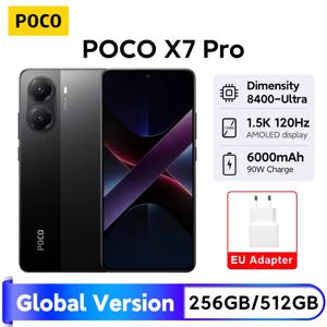 POCO X7 Pro 글로벌 버전 스마트폰 256GB/512GB 90W 충전 디멘시티 8400-울트라 1.5K 120Hz 디스플레이 IP68 50MP OIS 카메라 NFC