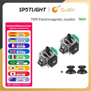 PS4, PS5/PS5 엣지 게임패드, 스위치 프로, 엑스박스 시리즈 컨트롤러용 스틱 캡이 있는 구리킷 TMR 조이스틱 게임 액세서리 수리