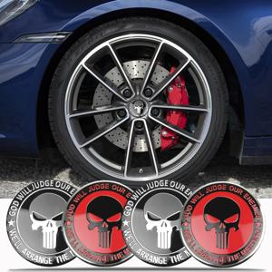 4pcs 해골 자동차 Hubcap 스티커 개인화 된 자동차 스티커 장식 56MM 알루미늄 자동차 타이어 자동차 스티커