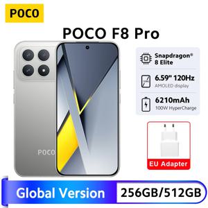 POCO F8 Pro 5G 글로벌 버전 휴대폰 스냅드래곤 ®   8 엘리트 모바일 플랫폼 6.59인치 120Hz 디스플레이 6210mAh 100W 하이프차지 IP68 NFC