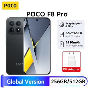 POCO F8 Pro 5G 스마트폰 글로벌 버전 스냅드래곤 ®   8 엘리트 6.59인치 120Hz AMOLED 디스플레이 50MP 6210mAh 배터리 100W 하이프차지 NFC