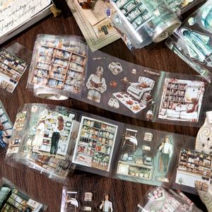 미스터 페이퍼 200cm/롤 롱 사이클 PET 테이프 스크랩북 플래너 다이어리 프레임 장식 폰 케이스 DIY 콜라주 재료 스티커 롤