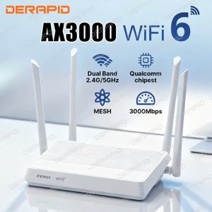 FENVI AX3000 WiFi 6 메쉬 리피터 무선 범위 확장기 2.4G/5GHz 4개의 고이득 안테나 기가비트 신호 증폭기 가정용