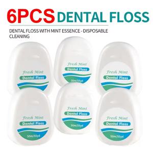 민트향 치실 롤 - 치간 청소 도구 성인용 가정 구강 관리 세트 - 6/3/1개입 화이트 박스 옵션
