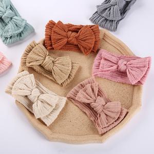 솔리드 탄성 활 아기 머리띠 신생아 소년 소녀 와이드 터번 Headwraps 패션 Topknot 헤어 밴드 키즈 헤어 액세서리