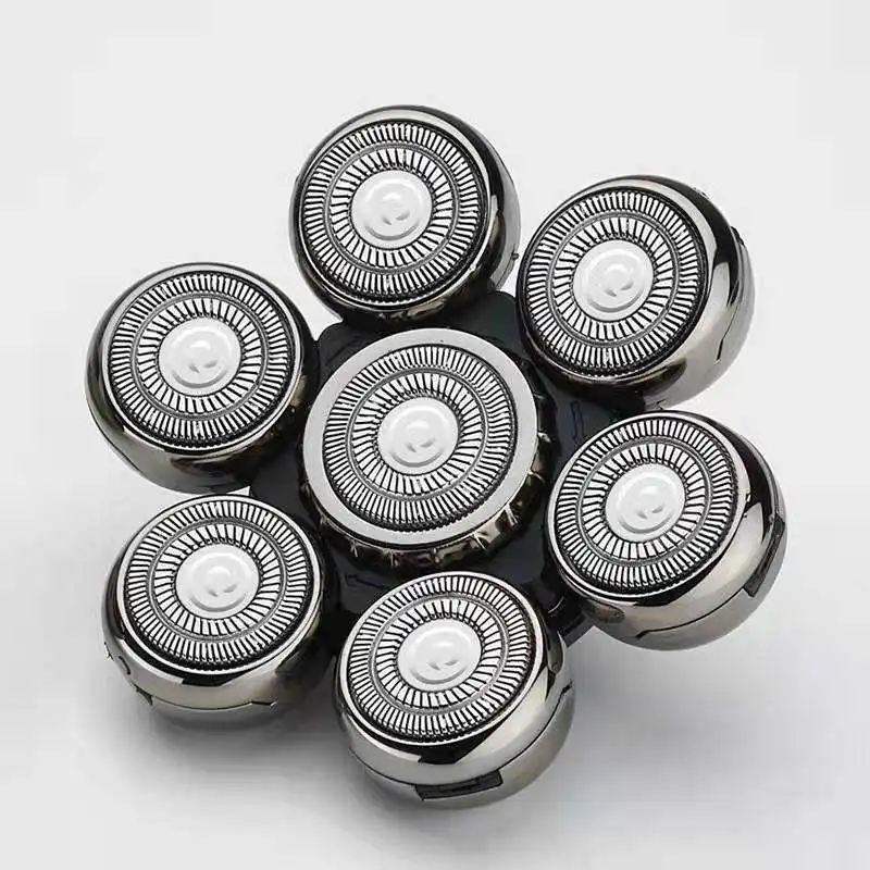 홈피쉬 남성용 7중날 면도기 교체용 면도날 플로팅 세척 가능 전기 7D 면도기 트리머 키트 커터 블레이드