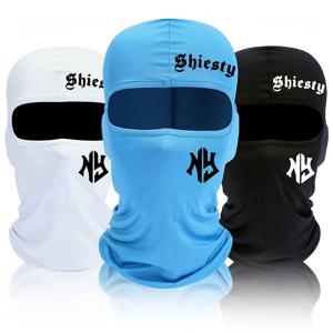 편지 인쇄된 남성용 및 여성용 야외 사이클링 페이스 마스크, 발라클라바 모자, 방풍 및 자외선 차단용 태양 모자