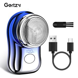 충전식 미니 전기 면도기 - 휴대용, 원버튼, 휴대가 간편한 면도기