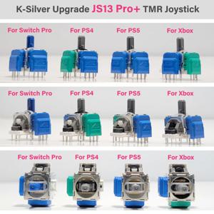 K-SILVER JS13 PRO+ TMR 조이스틱 (스위치 프로, PS5, PS4, Xbox 시리즈, Xbox One 호환) 안티 드리프트 전자기 3D 아날로그 TMR 썸스틱