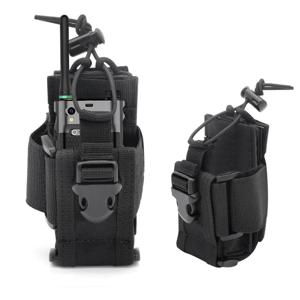 Molle 워키 토키 파우치 소프트 홀스터 모토로라 스테이션 커버 접촉 장치 케이스 용 범용 무선 라디오 도어 홀더
