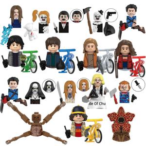 블라인드 박스 G0186 미니 피규어 호러 스릴러 영화 더스틴 마이크 데모고르곤 벡나 낸시 스티브 빌딩 블록 모델 할로윈 장난감