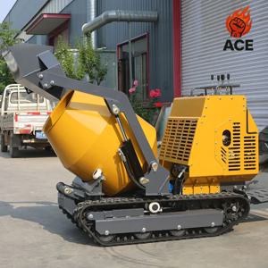 무료 배송 미니 크롤러 덤퍼 (콘크리트 믹서 포함) 다기능 트랙형 미니 덤퍼 800KG 미니 운반차 덤퍼 트럭