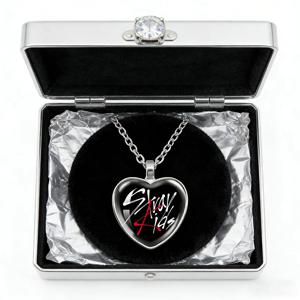 NEW 스타 서라운딩 스트레이 키즈 목걸이 타임 젬 DOMIN 하트 펜던트 SKZOO 필릭스 한 릴노 팬 선물 생일 선물