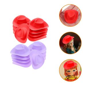 20개 미니어처 카우보이 모자 공예용 실용적이고 내구성 있는 소품 정교한 디자인 편안한 질감 안전한 손길