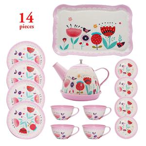 시뮬레이션 차 세트 주전자 주방 오후 차 척 놀이 장난감 오후 차 놀이 게임 어린이를위한 조기 교육 장난감 어린이