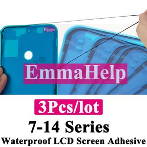 아이폰 14 13 12 11 X XS 8 플러스 7 LCD 스크린 디스플레이 프레임 접착제용 OEM 방수 접착 씰 스티커 3개