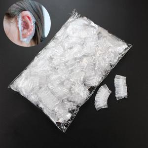 100Pcs 일회용 귀 덮개 미용 귀마개 방수 투명 귀 보호 목욕 샤워 귀마개 캡 청소 액세서리