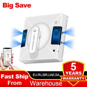 로봇 창 청소기 Liectroux YW509, 양방향 물 스프레이, 가정용 유리 바닥 벽 창 청소 로봇, Windows 용 로봇 진공 청소기, 지능형 내비게이션, 삼중 안전 시스템, 무테 작업, 원격 제어