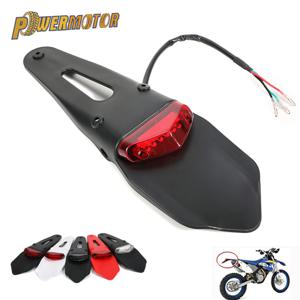 스즈키 HUSQVARNA DRZ40 TE250 RMZ250 TE300 RMZ450 용 12V LED 미등 브레이크 램프가있는 오토바이 후방 펜더