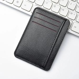 1Pc 새로운 울트라 얇은 소프트 지갑 PU 가죽 미니 신용 카드 지갑 캔디 컬러 은행 신용 카드 상자 여성 남성 명함 세트