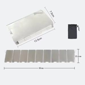 야외 스토브 바람막이 캠핑 윈드스크린 9판 접이식 가스레인지 바람막이 스토브 장비 액세서리 도구