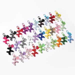 1/2/5/10/20개 멀티 컬러 풍선 강아지 열쇠고리 하트 태그 레진 참 백팩/지갑/자동차 키 장식 액세서리