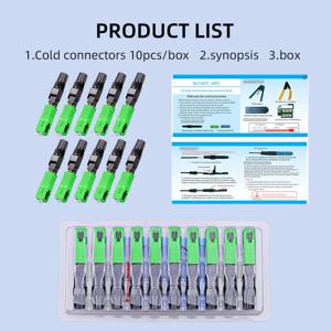 SAIVXIAN 10PCS/50PCS/100/200 PCS 많은 섬유 콜드 스플라이서 광섬유 커넥터 SC-APC SC-UPC FTTH 임베디드 가죽 와이어 빠른