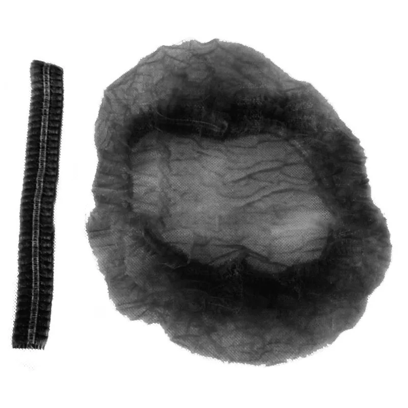 100 개/갑/팩 일회용 머리 머리 커버 그물 Bouffant 방진 방지 먼지 캡 통기성 샤워 입욕 모자 주방