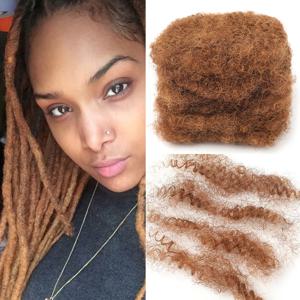 아프로 킨키 벌크 100% 인모 연장, 레게 더티 브레이드, 브라질 천연 크로셰 헤어 레게머리, 30 #