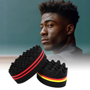 타원형 양면 매직 트위스트 헤어 브러시 스폰지 브러시 자연 아프로 코일 웨이브 공포 스폰지 브러쉬 헤어 브레이드 브레이드 헤어