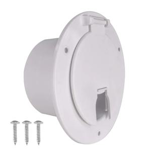 1pc RV 전기 케이블 해치 5 인치 뚜껑 전원 케이블 코드 해치 커버 트레일러 요트 캠핑카 보트 트럭 용 라운드 액세서리