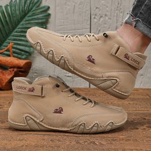 남성 신발 오리지널 스니커즈 신발 남성용 하이 탑 앵클 부츠 통기성과 편안한 부드러운 단독 럭셔리 패션 남성 신발