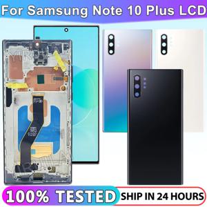 삼성 Galaxy Note10 + N975F N975F/DS Lcd 디스플레이 터치 스크린 조립 부품 용 프레임이있는 TFT Note 10 Plus 디스플레이 화면