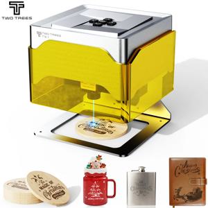 Twotrees TS1 미니 레이저 조각기 DIY 도그 태그 도구 레이저 조각기 CNC 기계 종이 가죽 나무 플라스틱 로고