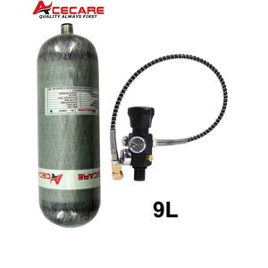 Acecare 9L CE 탄소 섬유 스쿠버 다이빙 탱크 병 30Mpa 300Bar 4500psi 밸브 채우기 스테이션 M18*1.5 SCBA 화재 안전